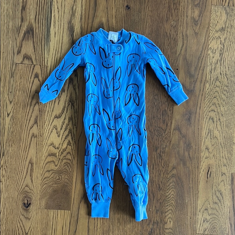 Hanna Andersson Blue Bunny Print Kids PJs